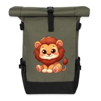 Petit Lion Mignon - Sac à dos roll top - olive/noir - Devant