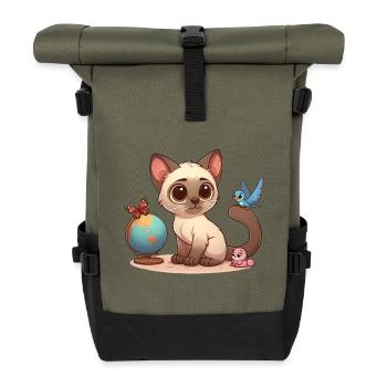 siamois 3 - Sac à dos roll top - olive/noir - Devant