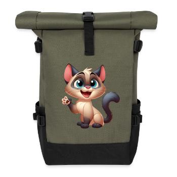 siamois 13 - Sac à dos roll top - olive/noir - Devant
