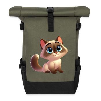 siamois 17 - Sac à dos roll top - olive/noir - Devant