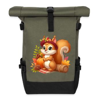 squirell autumn - Sac à dos roll top - olive/noir - Devant