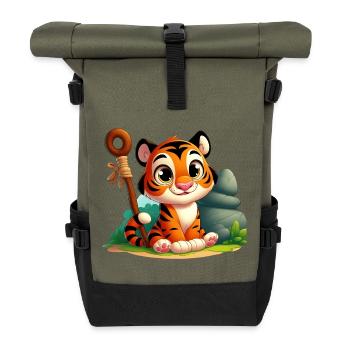 Tiger 5 - Roll Top Backpack - olive/black - Front