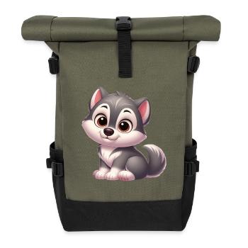 Wolf 13 - Roll Top Backpack - olive/black - Front