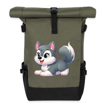 wolf 15 - Sac à dos roll top - olive/noir - Devant