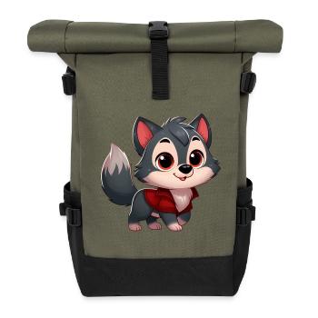 Wolf 4 - Roll Top Backpack - olive/black - Front
