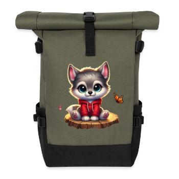 Wolf 10 - Roll Top Backpack - olive/black - Front