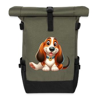 Basset 8 - Roll Top Backpack - olive/black - Front