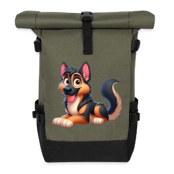 berger allemand 10 - Sac à dos roll top - olive/noir - Devant