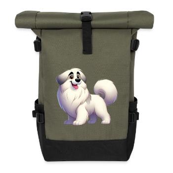 berger des pyrénées - Sac à dos roll top - olive/noir - Devant