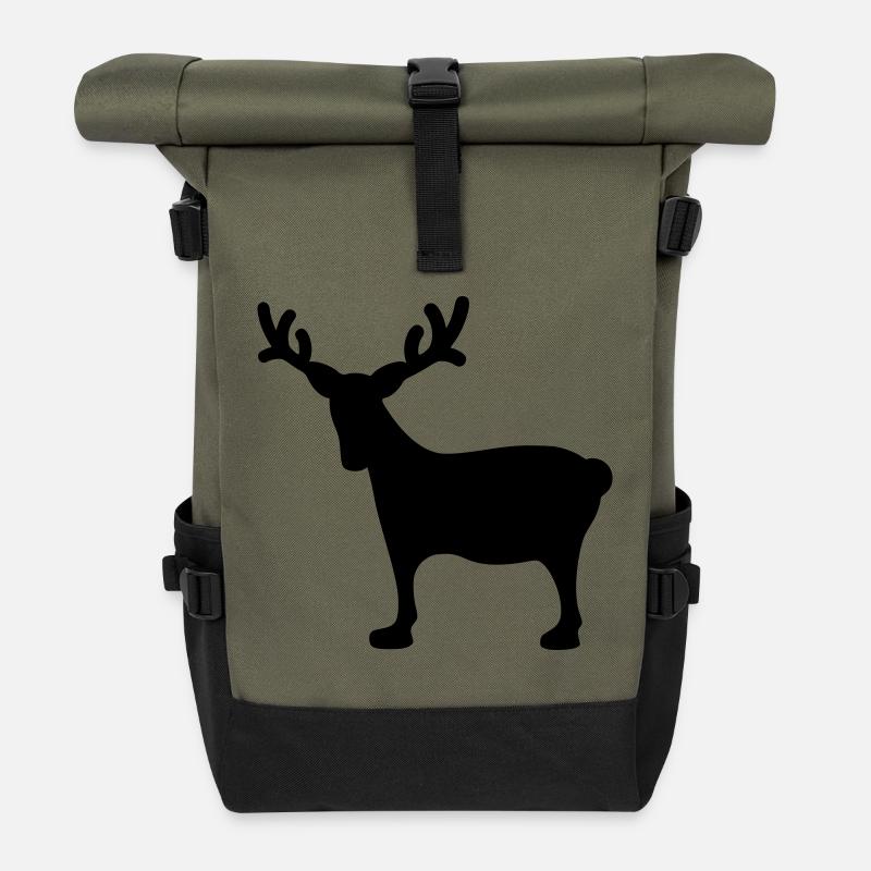 Rentier Xmas3 - Rolltop Rucksack - Olive/Schwarz