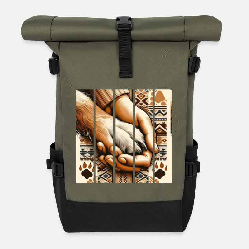 Bouvier bernois - Sac à dos roll top - olive/noir