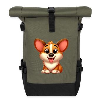 Corgi 6 - Rolltop Rucksack - Olive/Schwarz - Vorne