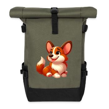 Corgi 4 - Roll Top Backpack - olive/black - Front