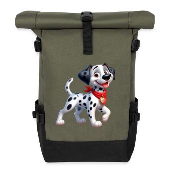 Dalmatian 2 - Roll Top Backpack - olive/black - Front