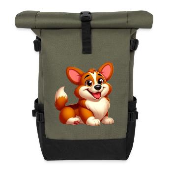 corgi - Roll Top Backpack - olive/black - Front