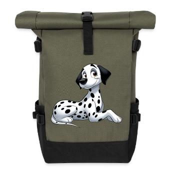 dalmatien - Sac à dos roll top - olive/noir - Devant