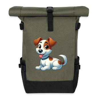 Fox Terrier 10 - Roll Top Backpack - olive/black - Front