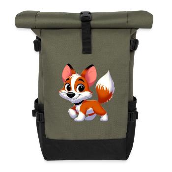 Fox Terrier 2 - Roll Top Backpack - olive/black - Front