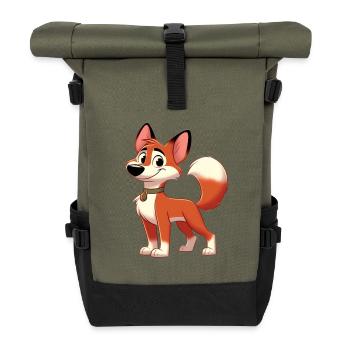 Foxterrier 3 - Rolltop Rucksack - Olive/Schwarz - Vorne