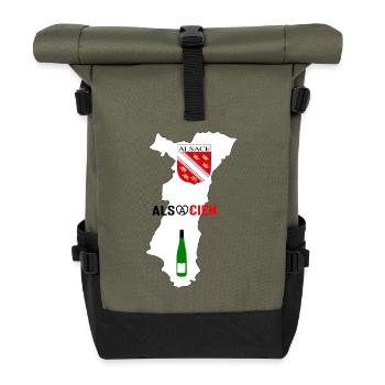 Elsässisch - Rolltop Rucksack - Olive/Schwarz - Vorne