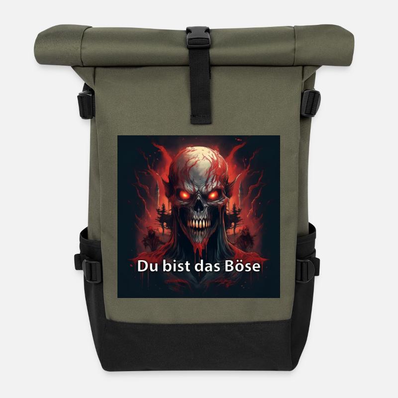 dubistdasböse - Rolltop Rucksack - Olive/Schwarz