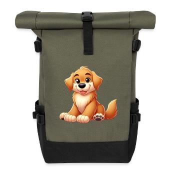 golden retriever 2 - Sac à dos roll top - olive/noir - Devant