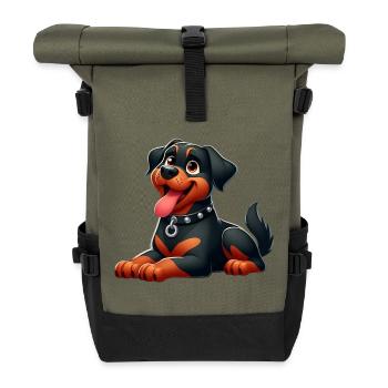 rottweiller 5 - Sac à dos roll top - olive/noir - Devant