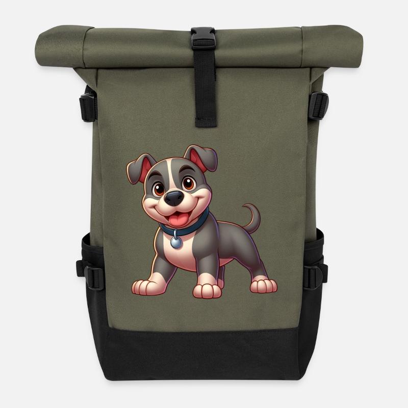 Pitbull (Pitbull) - Rolltop Rucksack - Olive/Schwarz