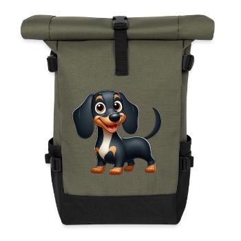teckel 5 - Sac à dos roll top - olive/noir - Devant