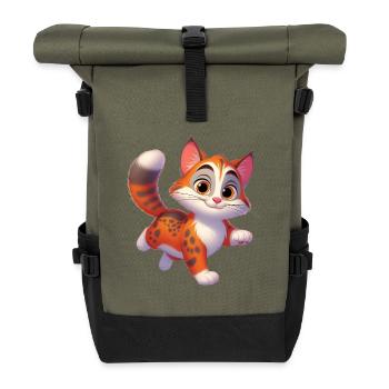 Cat 5 - Roll Top Backpack - olive/black - Front