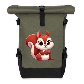 Squirrel 2 - Roll Top Backpack - olive/black - Front