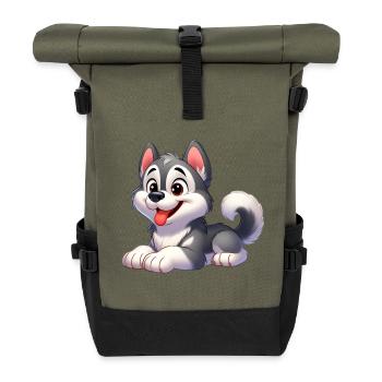 husky 3 - Sac à dos roll top - olive/noir - Devant