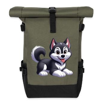 husky - Sac à dos roll top - olive/noir - Devant