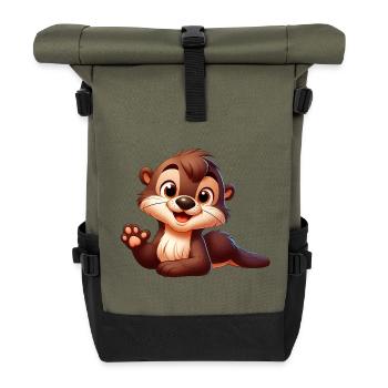 loutre 2 - Sac à dos roll top - olive/noir - Devant