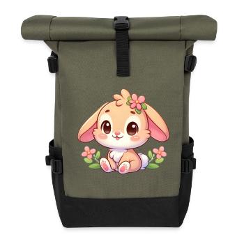 lapin 7 - Sac à dos roll top - olive/noir - Devant