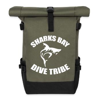 SHARKS BAY DIVE TRIBE - Roll Top Backpack - olive/black - Front