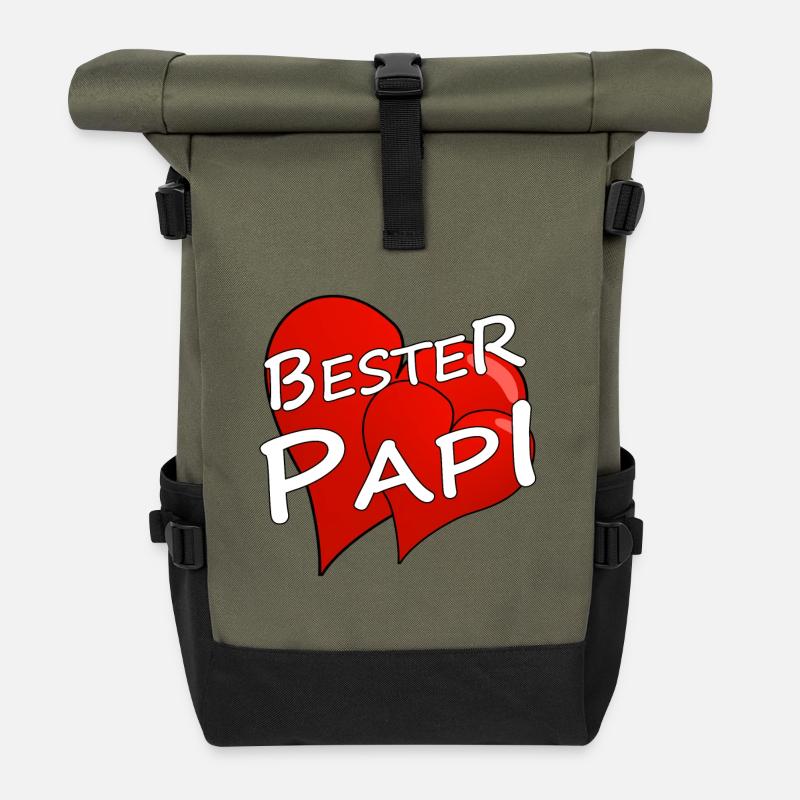 BESTER PAPI - Rolltop Rucksack - Olive/Schwarz