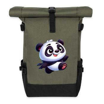 panda 4 - Sac à dos roll top - olive/noir - Devant