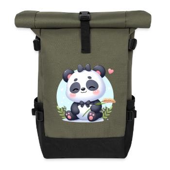panda 12 - Sac à dos roll top - olive/noir - Devant