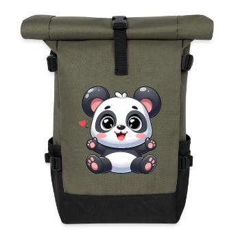 panda 11 - Sac à dos roll top - olive/noir - Devant
