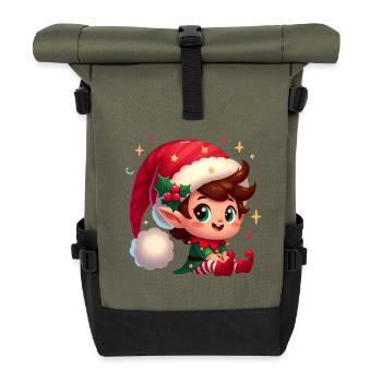 lutin 4 - Sac à dos roll top - olive/noir - Devant