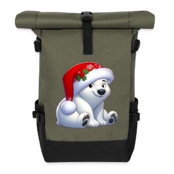 polar bear 12 - Sac à dos roll top - olive/noir - Devant