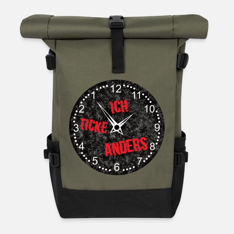 uhr - Rolltop Rucksack - Olive/Schwarz