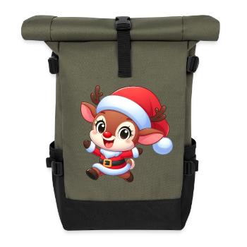 Rudolph 1 - Roll Top Backpack - olive/black - Front