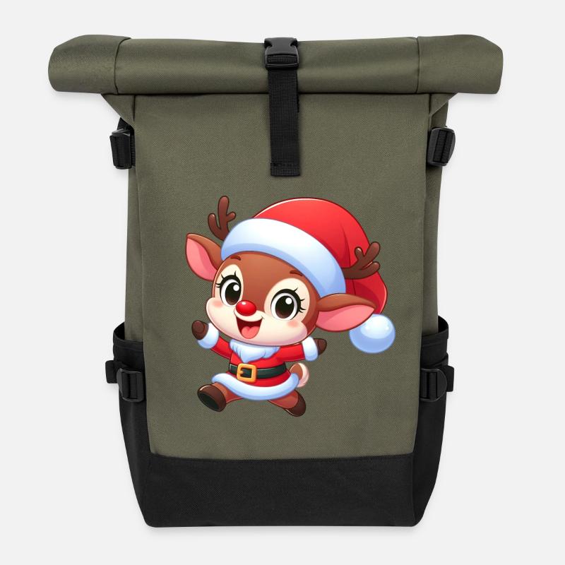 Rudolf 1 - Rolltop Rucksack - Olive/Schwarz