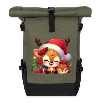 Rudolph 8 - Roll Top Backpack - olive/black - Front