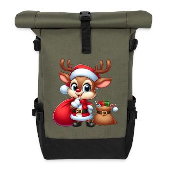 Rudolph 4 - Roll Top Backpack - olive/black - Front