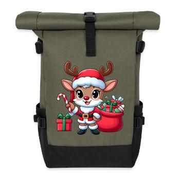 Rudolph 3 - Roll Top Backpack - olive/black - Front