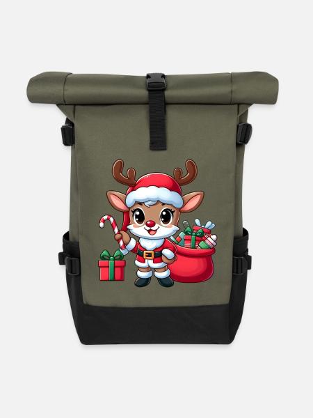 Rudolf 3 - Rolltop Rucksack - Olive/Schwarz