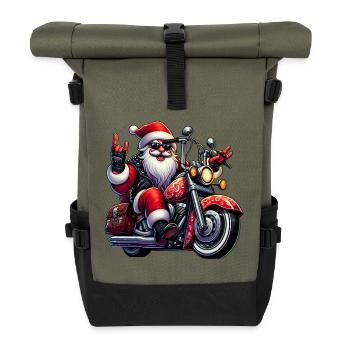 Santa Moto 3 - Rolltop Rucksack - Olive/Schwarz - Vorne